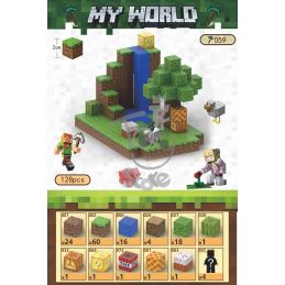 KLOCKI MAGNET MY WORLD 128PCS